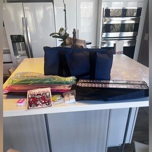 New Mahjong Set with Navy Carry Bag